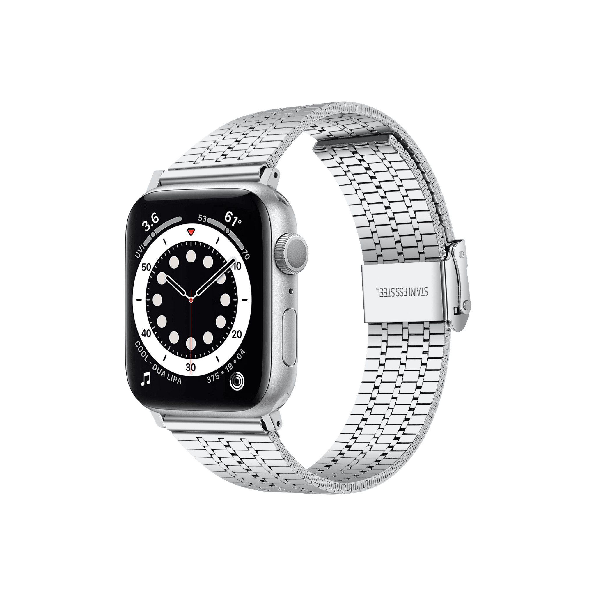 Elysium Armband in Silber – edles Edelstahl-Gliederdesign für deine Apple Watch